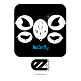 EZ Stencils - Butterfly 9 Stencil Set for Face Painting and Airbrush