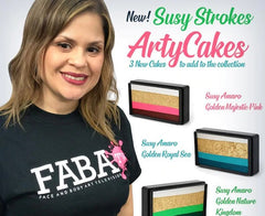 Susy Amaro's EZStrokes Golden Arty Brush Cake Collection