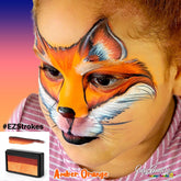 Susy Amaro's EZStrokes Shimmer Collection "Amber Orange" Arty Brush Cake