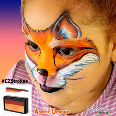 Susy Amaro's EZStrokes Shimmer Collection "Amber Orange" Arty Brush Cake
