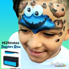 Susy Amaro's EZStrokes Shimmer Collection "Sapphire Blue" Arty Brush Cake