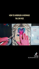 EZ Stencils - Mermaid Tail 3 Stencil Set for Face Painting and Airbrush