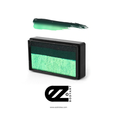 Susy Amaro's EZStrokes Shimmer Collection "Emerald Green" Arty Brush Cake
