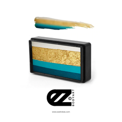 Susy Amaro's EZStrokes Golden Collection "Golden Royal Sea" Arty Brush Cake