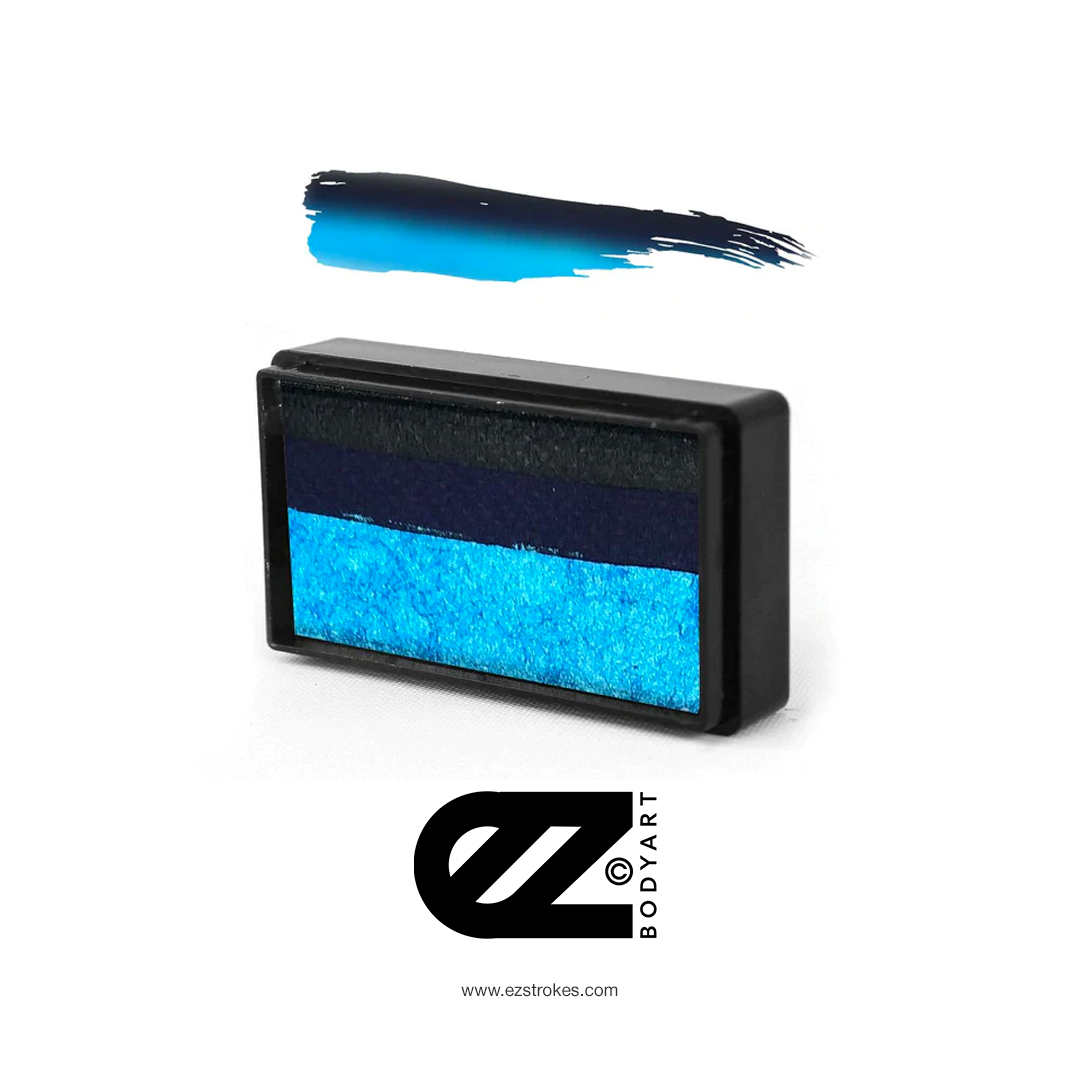 Susy Amaro's EZStrokes Shimmer Collection "Sapphire Blue" Arty Brush Cake