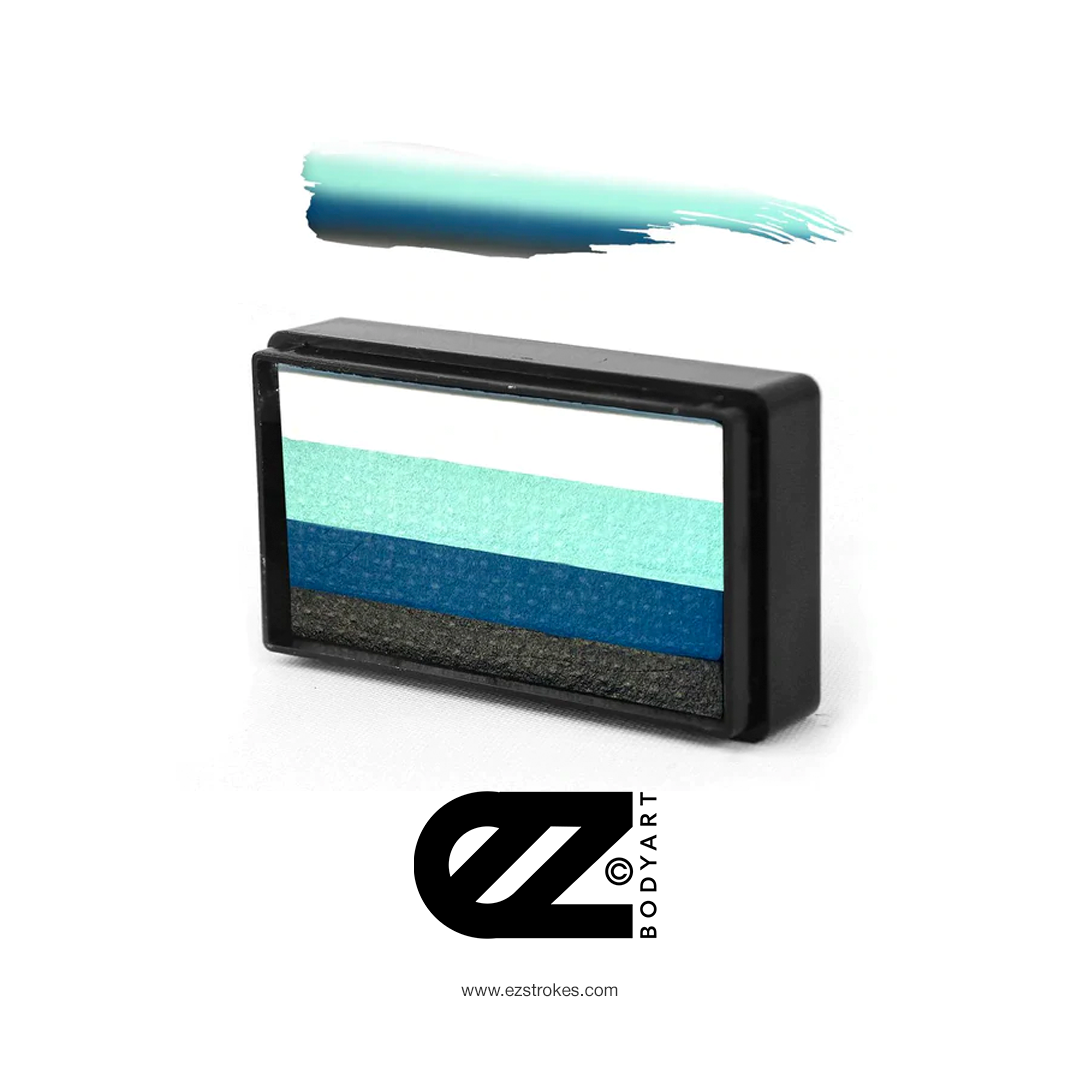 Susy Amaro's EZStrokes Ombre Collection "Teal Marina" Arty Brush Cake