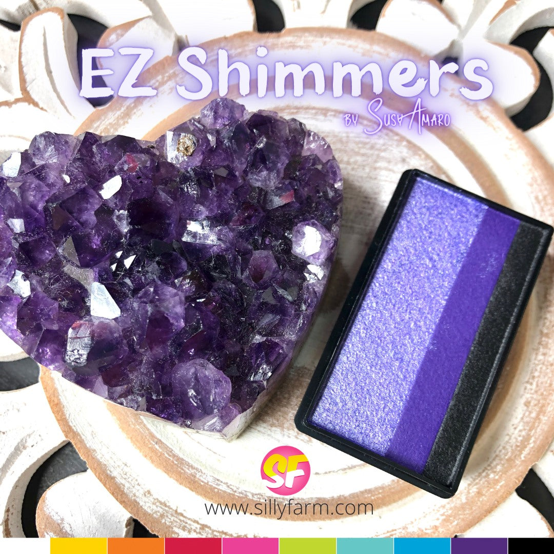Susy Amaro's EZStrokes Shimmer Collection "Amethyst Purple" Arty Brush Cake
