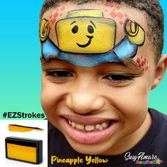 Susy Amaro's EZStrokes Collection "Pineapple Yellow" Arty Brush Cake